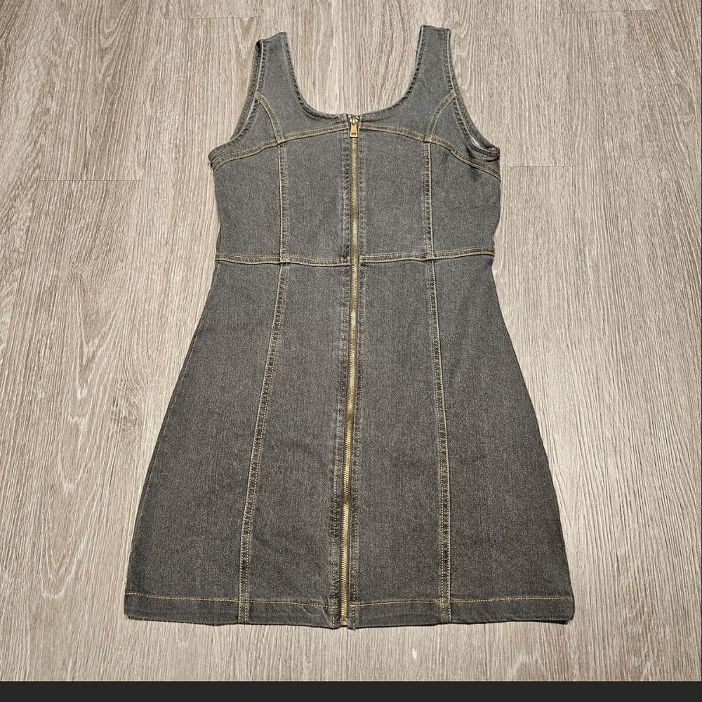Denim Zip-Front Dress